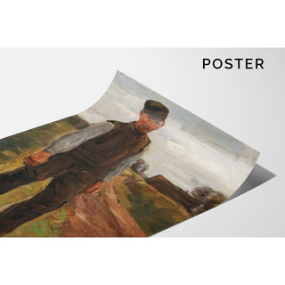 Paysans debout sur un chemin - Max Liebermann | Reproduction Tableau Décoration murale affiche copie