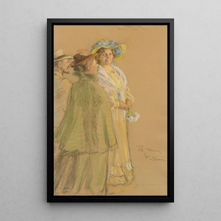 Peder Severin Kryer - Postmaster Schrder Anna Ancher and Henny Brodersen.webp