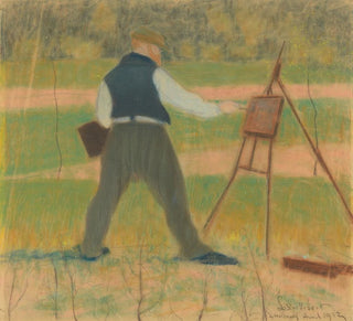 Permeke peignant à Sint-Martens-Latem en avril 1912 - Leon Spilliaert