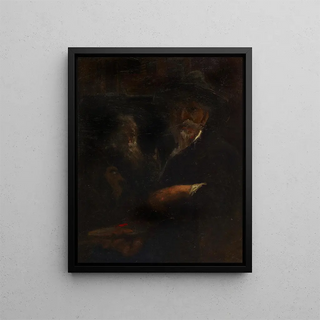 Petrus van der Velden - Study of the artist at work.webp