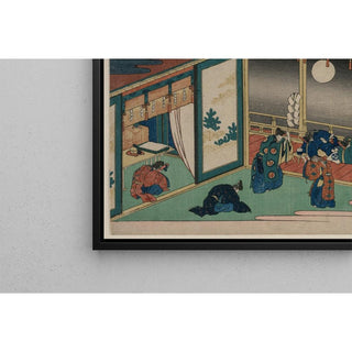 Poème de l'empereur Sanjo - Katsushika Hokusai | Reproduction Tableau Décoration murale affiche copie