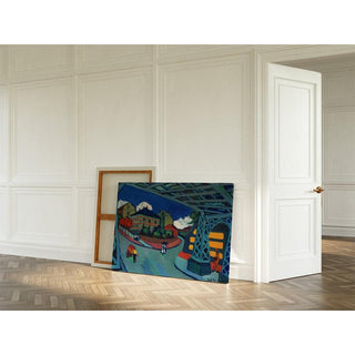 Pont ferroviaire sur la rue Löbtauer à Dresde - Ernst Ludwig Kirchner | Reproduction Tableau Décoration murale affiche copie