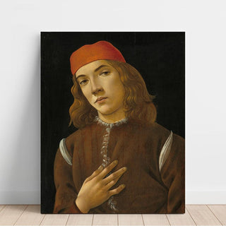 Portrait d'un jeune - Sandro Botticelli | Reproduction Tableau Décoration murale affiche copie