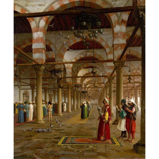 Prière dans la mosquée - Jean-Léon Gérôme | Reproduction Tableau Décoration murale affiche copie