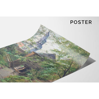 Promeneurs sur le Mönchsberg avec vue sur l'église Müllner - Edward Theodore Compton | Reproduction Tableau Décoration murale affiche copie