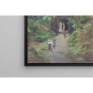 Promeneurs sur le Mönchsberg avec vue sur l'église Müllner - Edward Theodore Compton | Reproduction Tableau Décoration murale affiche copie