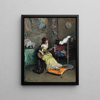 Raimundo de Madrazo y Garreta - Woman With A Parrot.webp