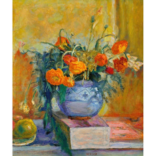 Renoncules au Vase Bleu - Pierre Bonnard | Reproduction Tableau Décoration murale affiche copie
