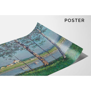 Rive de la Seine au Petit-Gennevilliers - Gustave Caillebotte | Reproduction Tableau Décoration murale affiche copie