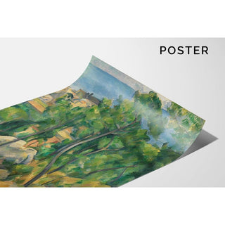 Rochers, pins et mer à l'Estaque - Paul Cézanne | Reproduction Tableau Décoration murale affiche copie