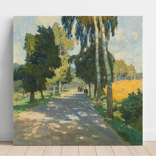 Route bordée d'arbres à Bruntál - Carl Moll | Reproduction Tableau Décoration murale affiche copie