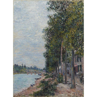Route le long de la Seine à Saint-Mammès - Alfred Sisley | Reproduction Tableau Décoration murale affiche copie