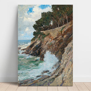 Scène sur la côte de Nervi - Alfred Zoff | Reproduction Tableau Décoration murale affiche copie