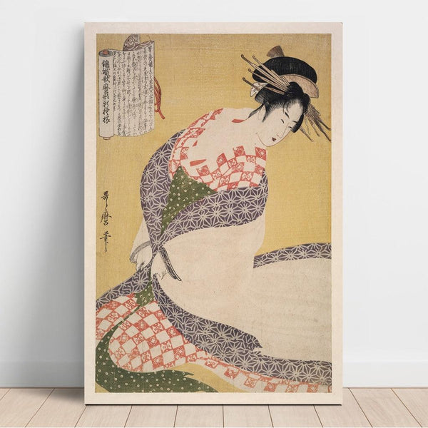 Reprodukcja obrazu Shira-uchikake - Le surcot blanc - Kitagawa Utamaro