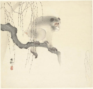 Singe sur une branche d'arbre - Ohara Koson