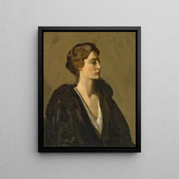 Kobieta w czerni - Sir John Lavery — oprawiony obraz na ścianie
