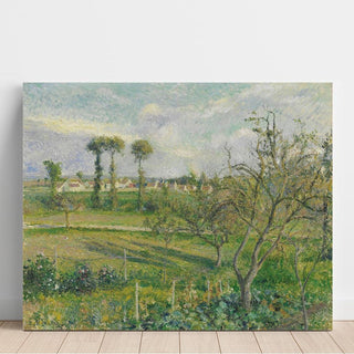 Soleil Couchant au Valhermeil, Auvers-sur-Oise - Camille Pissarro | Reproduction Tableau Décoration murale affiche copie