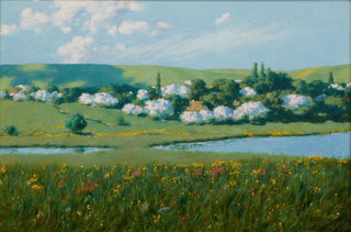 Stanisaw Witkiewicz - Spring Landscape with a Pond.webp