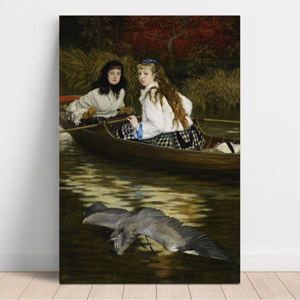 Reprodukcja obrazu na Tamizie, czapla - James Tissot