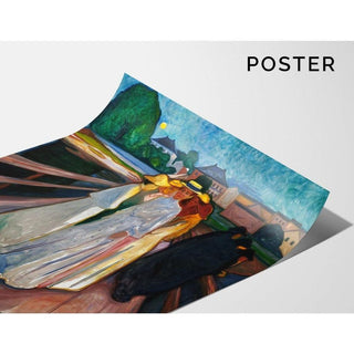 Sur le pont - Edvard Munch | Reproduction Tableau Décoration murale affiche copie