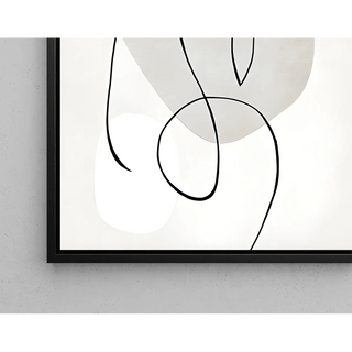 Tableau Design Noir et Blanc – Essence Féminine | Poster Abstrait Minimaliste Élégant | Ligne Continue Moderne pour Intérieur Épuré