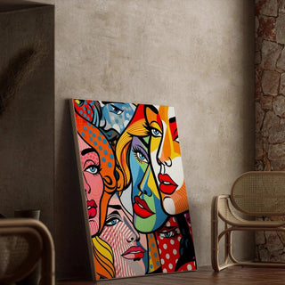 Tableau Pop Art - Visages Fragmentés | Reproduction Tableau Décoration murale affiche copie