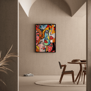 Tableau Pop Art - Visages Fragmentés | Reproduction Tableau Décoration murale affiche copie