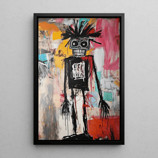 Tableau Street Art – L’Enfant aux Étoiles | Poster Abstrait Urbain Coloré | Affiche Moderne Inspirée de l’Art Brut Contemporain