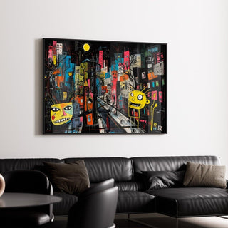 Tableau Street Art – Vibrance Urbaine | Affiche Colorée Style Graffiti Pop Art | Déco Moderne et Audacieuse pour Salon ou Bureau