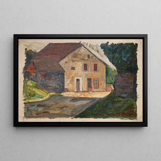Tadeusz Makowski - Brick house with an annex.webp