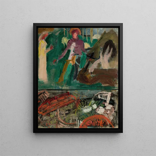 Tadeusz Makowski - Sketch for the painting Saint George piercing a dragon.webp