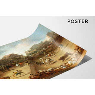 Tauromachie dans une arène divisée - Francisco de Goya | Reproduction Tableau Décoration murale affiche copie