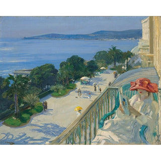 The Terrace, Cap d’Ail de Sir John Lavery | Reproduction Tableau Décoration murale affiche copie