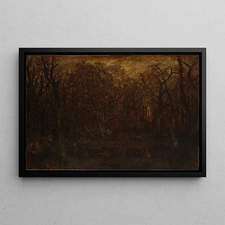 Thodore Rousseau - The Forest in Winter at Sunset.webp