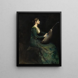 Thomas Wilmer Dewing - Lady with a Lute.webp