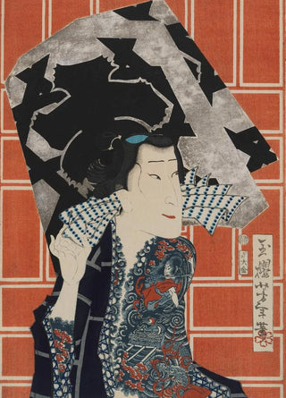 Tsukioka Yoshitoshi - The Actor Sawamura Tanosuke III for a Fire Troupe.webp