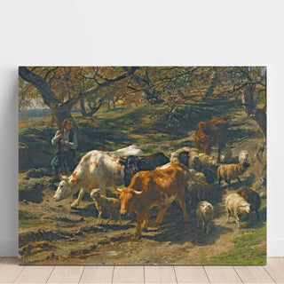 Un Berger avec son Troupeau - Rosa Bonheur | Reproduction Tableau Décoration murale affiche copie