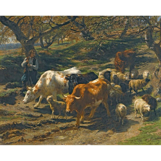Un Berger avec son Troupeau - Rosa Bonheur | Reproduction Tableau Décoration murale affiche copie