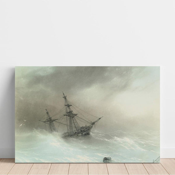 Reprodukcja obrazu Statek na wzburzonym morzu - Ivan Konstantinovich Aivazovsky
