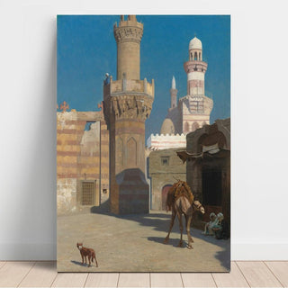 Une Journée Chaude au Caire Devant La Mosquée - Jean-Léon Gérôme | Reproduction Tableau Décoration murale affiche copie