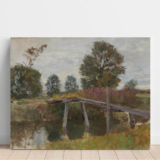 Vieux ponton à Langenpreising - Alfred Zoff | Reproduction Tableau Décoration murale affiche copie