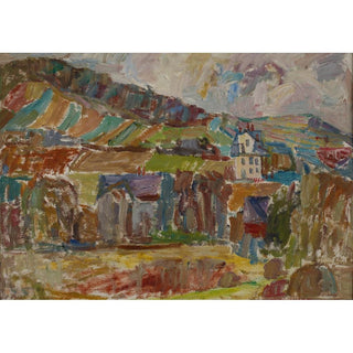 Village de montagne - Sasza Blonder | Reproduction Tableau Décoration murale affiche copie