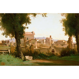 Vue Depuis les Jardins Farnèse, Rome - Jean-Baptiste Camille Corot | Reproduction Tableau Décoration murale affiche copie