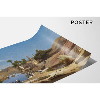 Vue de Medinet El-Fayoum - Jean-Léon Gérôme | Reproduction Tableau Décoration murale affiche copie