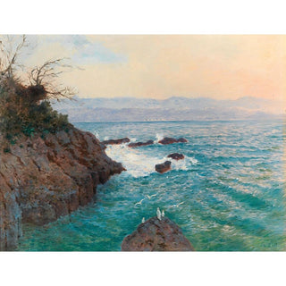 Vue de la côte de Nervi - Alfred Zoff | Reproduction Tableau Décoration murale affiche copie