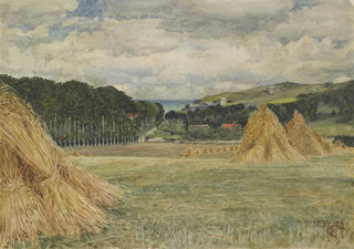 Walter Crane - Harvest field Normandy.webp
