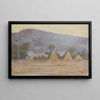 Walther Gamerith - Landschaft mit Heuschobern.webp