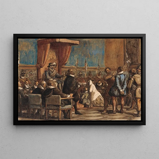 Wilhelm Marstrand - Chr 4 Lader Bdlen Tage Ordenskden Og Svrdet Fra Falskneren Christopher Rosenkrantz.webp