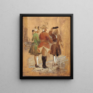 Wilhelm Marstrand - Holberg gr af vejen for Jacob von Thyboe og Jean de France.webp