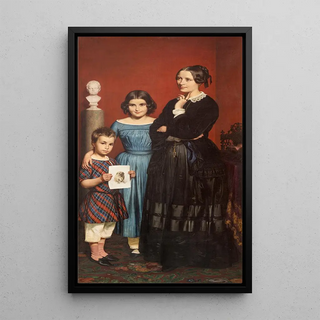 Wilhelm Marstrand - Portrait of Frederikke Vilhelmine Hage with Children.webp